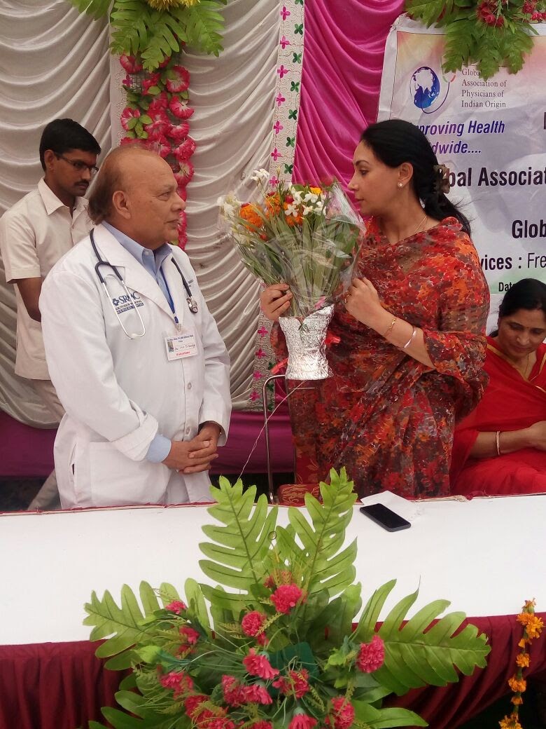 Princess Diya Kumari of Jaipur, Member of Indian Parliament Inaugurating Health Camp at SWM, Rajasthan, India